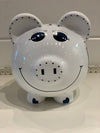 Hand-Painted Personalized Piggy Bank - Nautical