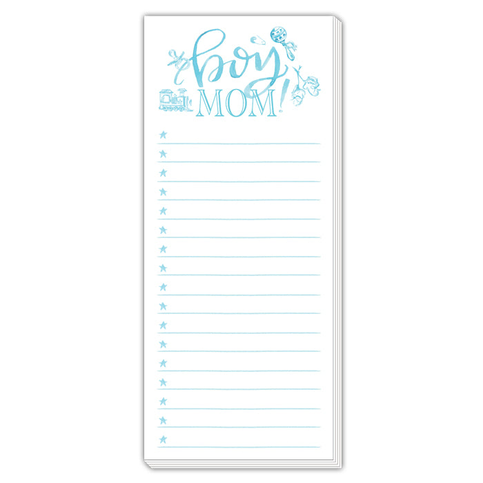 Boy Mom Blue Toille - Luxe Skinny Notepad