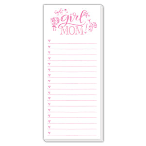 Girl Mom Pink Toile - Skinny Notepad