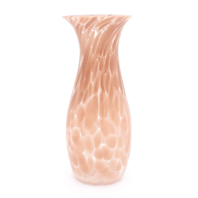 Saban Hand Blown Flora Vase - Creme Brown