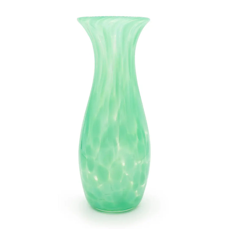 Saban Hand Blown Flora Vase - Jade Green