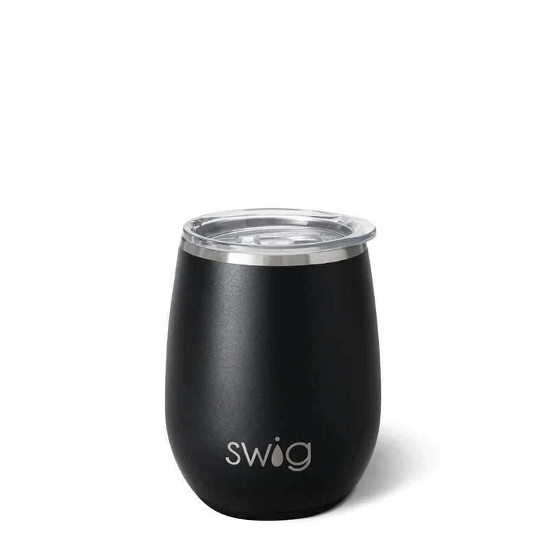 Swig 14 oz Stemless Wine Cup - Matte Black (Personalization Available)