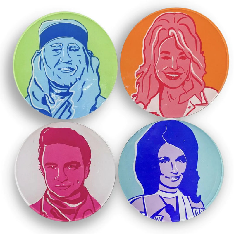 Country Legends Set of 4 Coasters