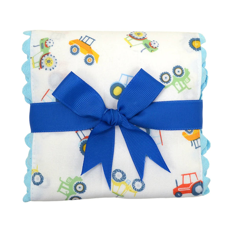 Tractor Fancy Fabric Burp (Personalization Included)