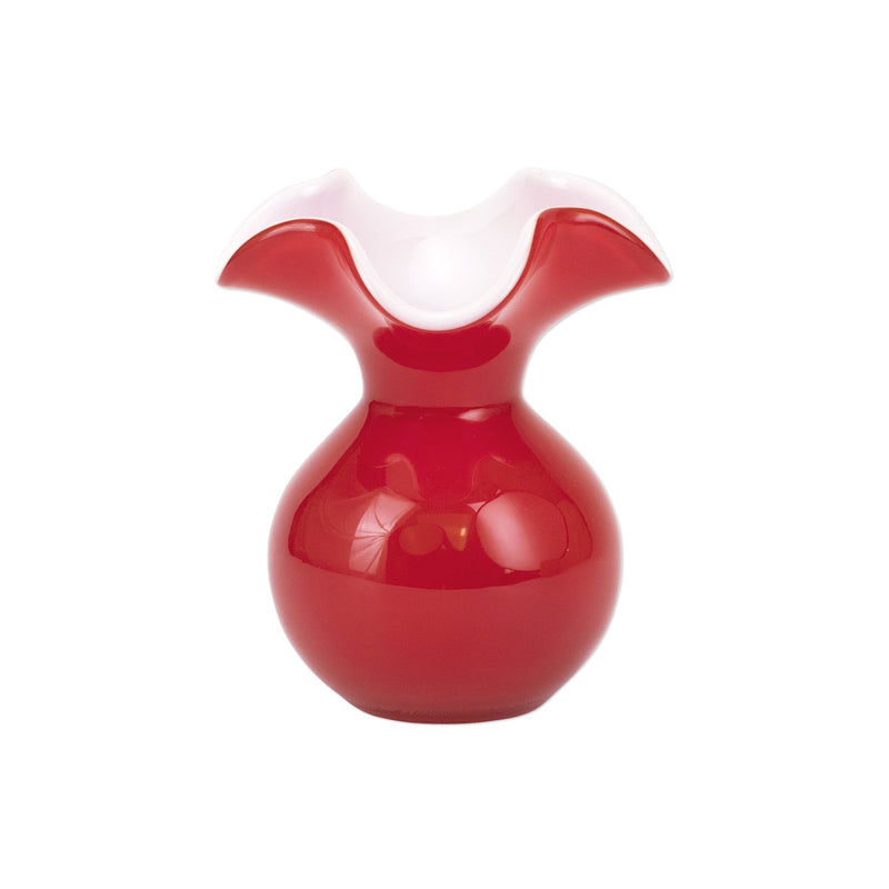 Red Bud Hibiscus Glass Vase