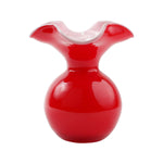 Red Small Hibiscus Glass Vase
