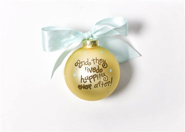 Wedding Cake Glass Ornament - Personalization Included