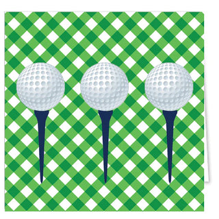 Gingham Golf Enclosure Cards